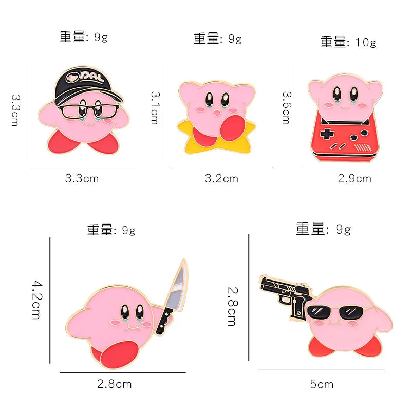 Pink Anime Metal Pins