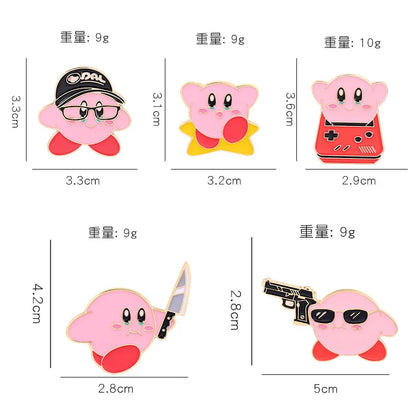 Pink Anime Metal Pins